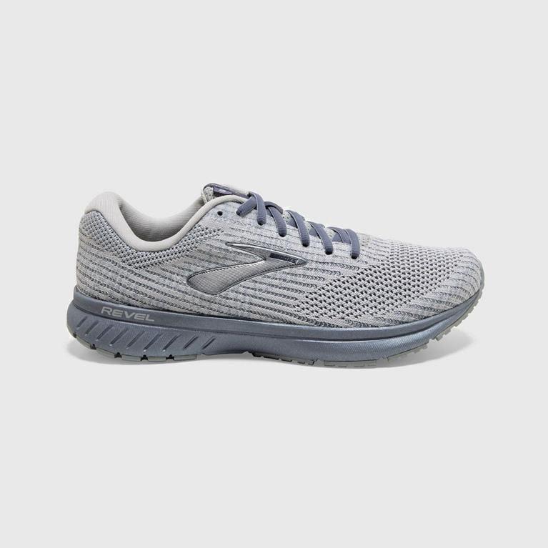 Brooks Men's Revel 3 Road Running Shoes Singapore - Grey (07135-AUYE)